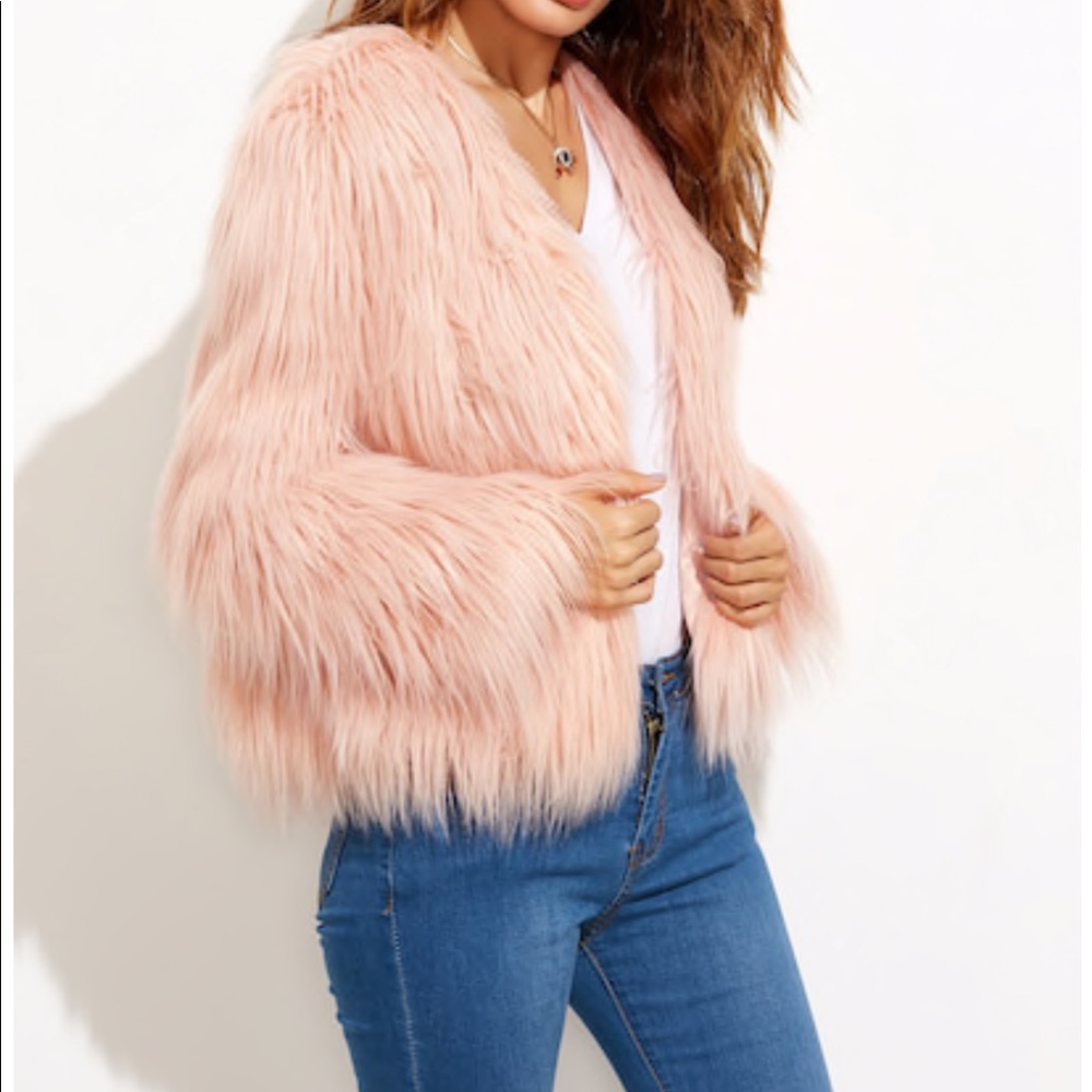 Shein faux fur coat.